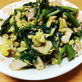 クックTP7ZBJ☆'s cooksnap of when they made 空芯菜の豚肉と卵炒め.