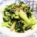 クックE662AA☆'s cooksnap of when they made チンゲンサイとにんにくの塩炒め.