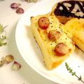 柚子♡⸝⸝⸝'s cooksnap of when they made 焼くから旨い！ウインナーチーズトースト.