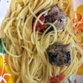 ♪でこ♪'s cooksnap of when they made お店の味♡鯖缶とトマトのオイルパスタ.