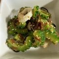 クック00N8WZ☆'s cooksnap of when they made ゴーヤとササミのさっぱり梅肉和え.