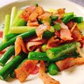 はるシェフ's cooksnap of when they made ベーコンとにんにくの芽の炒め物.