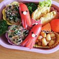 chisanaまま's cooksnap of when they made 簡単キャラ弁☆たこ焼きおにぎり弁当.