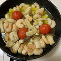 みうらいママ's cooksnap of when they made 簡単!【エビとエリンギのアヒージョ】.