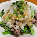 rahane's cooksnap of when they made 牛肉をさっぱりと☆小松菜とおろしポン酢.
