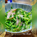 SoMiNemama's cooksnap of when they made 豆苗とベーコンの塩にんにく炒め.