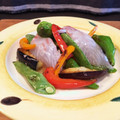 クック5E2Q86☆'s cooksnap of when they made 炒め野菜と真鯛(刺身用)のマリネ.