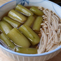 ruris7's cooksnap of when they made 【農家のレシピ】キュウリとえのきの煮物.