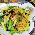 kazunaring's cooksnap of when they made 痩せるぞ！オクラ塩昆布の混ぜるだけパスタ.