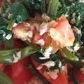 せあぶ's cooksnap of when they made モロヘイヤとトマトとツナの酢の物.