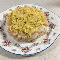 ひしき♪♪♪'s cooksnap of when they made 鮭ときゅうりと炒り卵のちらし寿司.