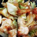 toomooboo's cooksnap of when they made 鶏胸肉の梅マヨポン風さっぱり炒め.