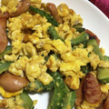 やーしー's cooksnap of when they made ゴーヤとベーコンの簡単卵炒め.