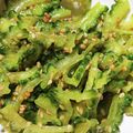 monjimari's cooksnap of when they made ごはんがすすむ！ゴーヤの塩にんにく炒め.