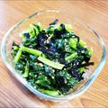 麻's cooksnap of when they made ＊小松菜と海苔のナムル＊.