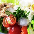 ずっこけ123's cooksnap of when they made トマトとズッキーニとツナの冷やしそうめん.