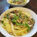 がるるお's cooksnap of when they made オイルサーディンとあさり水煮のパスタ.