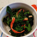 クックWEPN4V☆'s cooksnap of when they made つるむらさきと塩昆布とワカメのナムル☆.