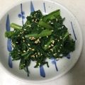 クックRCHX24☆'s cooksnap of when they made 簡単☆春菊からし醤油和え.