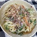 Rionaのおうち飯's cooksnap of when they made 春らしい✿ゆかりサラスパ：温玉のせฺฺฺ.