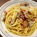 ブルちゃん☆'s cooksnap of when they made ベーコンと舞茸の和風だし醬油パスタ.