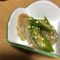 Sac’HiNa's cooksnap of when they made ３分【イカとオクラのおかか山葵醤油和え】.