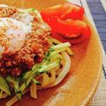 ちーず♡'s cooksnap of when they made レンジで簡単！豚そぼろ温玉冷やしうどん.