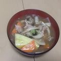 きらり流れ星's cooksnap of when they made ◆シーチキンとさつま芋の具だくさん味噌汁.
