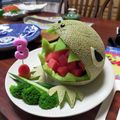 イハナ's cooksnap of when they made メロンで恐竜？怪獣！ティラノザウルス！！.