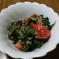 ramieru's cooksnap of when they made モロヘイヤとトマトの中華和え.