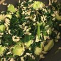 ちいちゃんｗ's cooksnap of when they made ツルムラサキ・鶏ミンチ・アボカドの炒め煮.