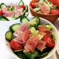 クックE662AA☆'s cooksnap of when they made 水菜と生ハムのパリパリサラダ.