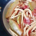 Nöööla♡'s cooksnap of when they made 茄子とズッキーニのベーコントマトパスタ。.