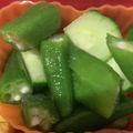 ちやちこ's cooksnap of when they made 冷たいオクラとキュウリ(酢・白だし).