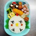 とむとむあき's cooksnap of when they made 簡単可愛い♡にわとりおにぎりキャラ弁.