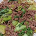 ナーちゃん's cooksnap of when they made チンゲンサイとひき肉のピリ辛炒め.