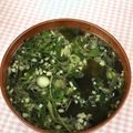 うさよ's cooksnap of when they made 茗荷*三つ葉*わかめのすまし汁.