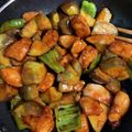 michimoe's cooksnap of when they made ささみと茄子の甘酢炒め.