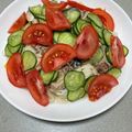 クックF3OLKO☆'s cooksnap of when they made 簡単ランチ☆サバ缶で彩りサラダ素麺.
