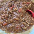クックX7L1MZ☆'s cooksnap of when they made レンジで簡単！なすとトマトのキーマカレー.
