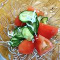 あんまかろん☆'s cooksnap of when they made トマトときゅうりとしらすの和サラダ.
