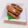 まあまま☆0403's cooksnap of when they made 茄子と人参の豚肉巻き照り焼き.