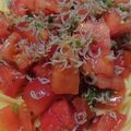 くぅ95021623's cooksnap of when they made 夏だよさっぱりトマトとジャコの冷製パスタ.