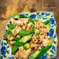 GoGo島みかん's cooksnap of when they made オクラと豚肉の豆板醤炒め.
