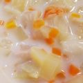 ドラちゃん♪'s cooksnap of when they made 簡単♪キャベツとカニカマのミルクスープ.