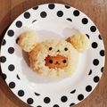 ＭEGUMI❤︎'s cooksnap of when they made リラックマパンダの被り物♪キャラ弁当.