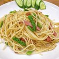 ぶたぶた☆こぶた's cooksnap of when they made アスパラとベーコンのバター醤油パスタ.