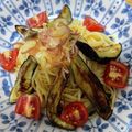 クックU7TLLS☆'s cooksnap of when they made なすオクラみょうがの和風冷製パスタ.