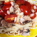 クック3Q10BC☆'s cooksnap of when they made サバ缶とトマトのアヒージョ風冷やしうどん.