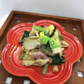 まこさんど's cooksnap of when they made 小松菜ベーコン舞茸の卵とじ♪.